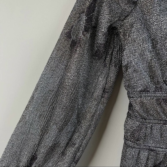 BA&SH metallic silver floral Lili Noir maxi dress - Picture 13 of 14